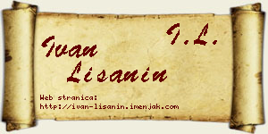 Ivan Lišanin vizit kartica